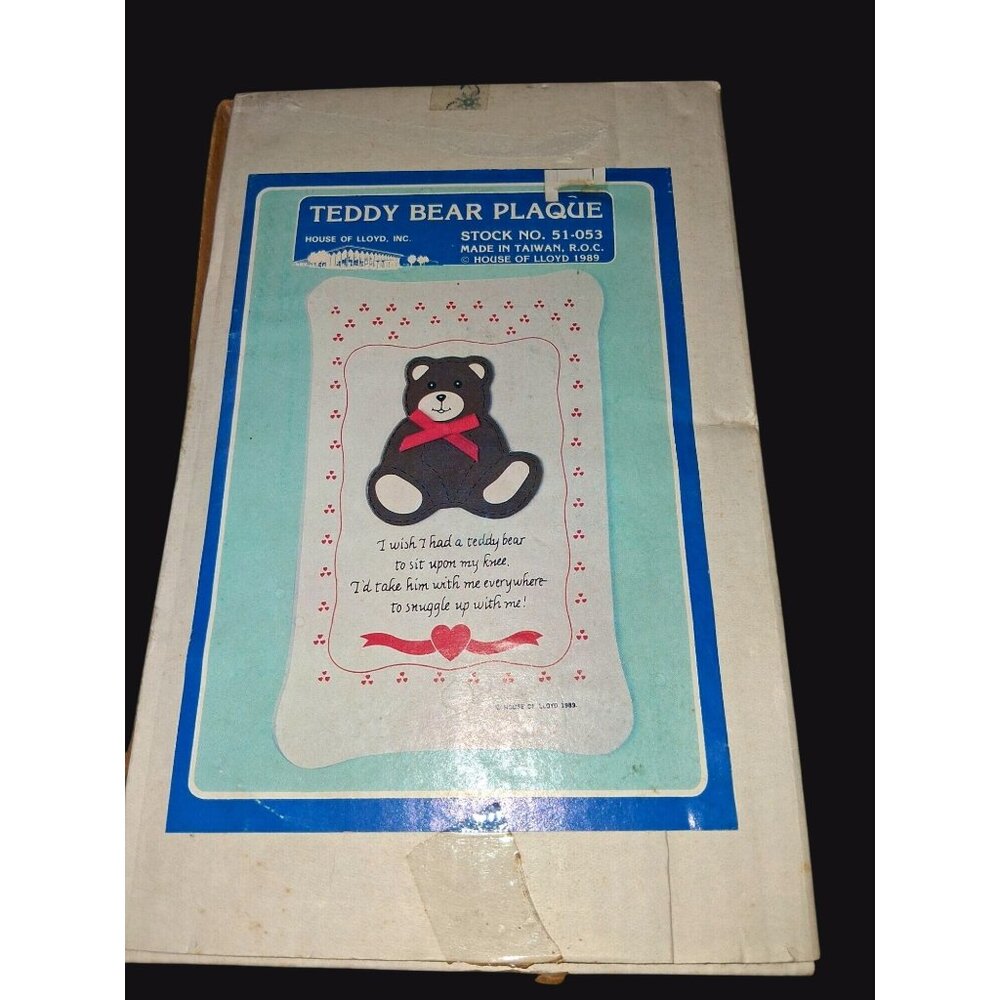 House Of Lloyd Teddy Bear Plaque 7x10" Stock #51-053